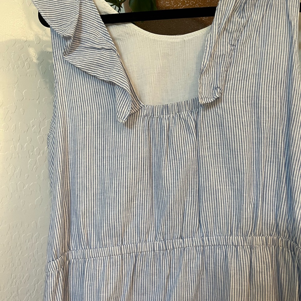 Blue and White Striped Dress - Picture 5 of 6